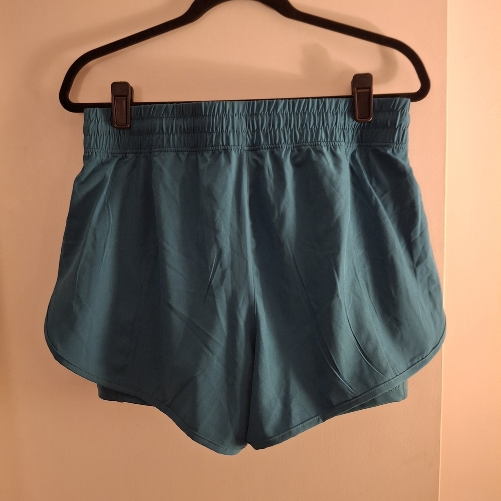 90 Degree By Reflex Women's Teal Athletic Shorts - Picture 2 of 6